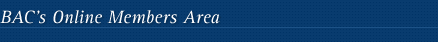 BAC's Online Members Area